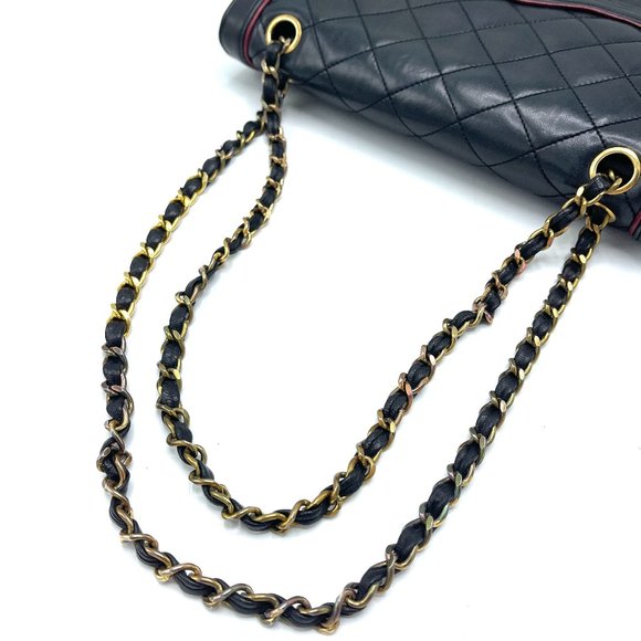 Chanel Black Lambskin Paris Double Flap Medium - Picture 7 of 9